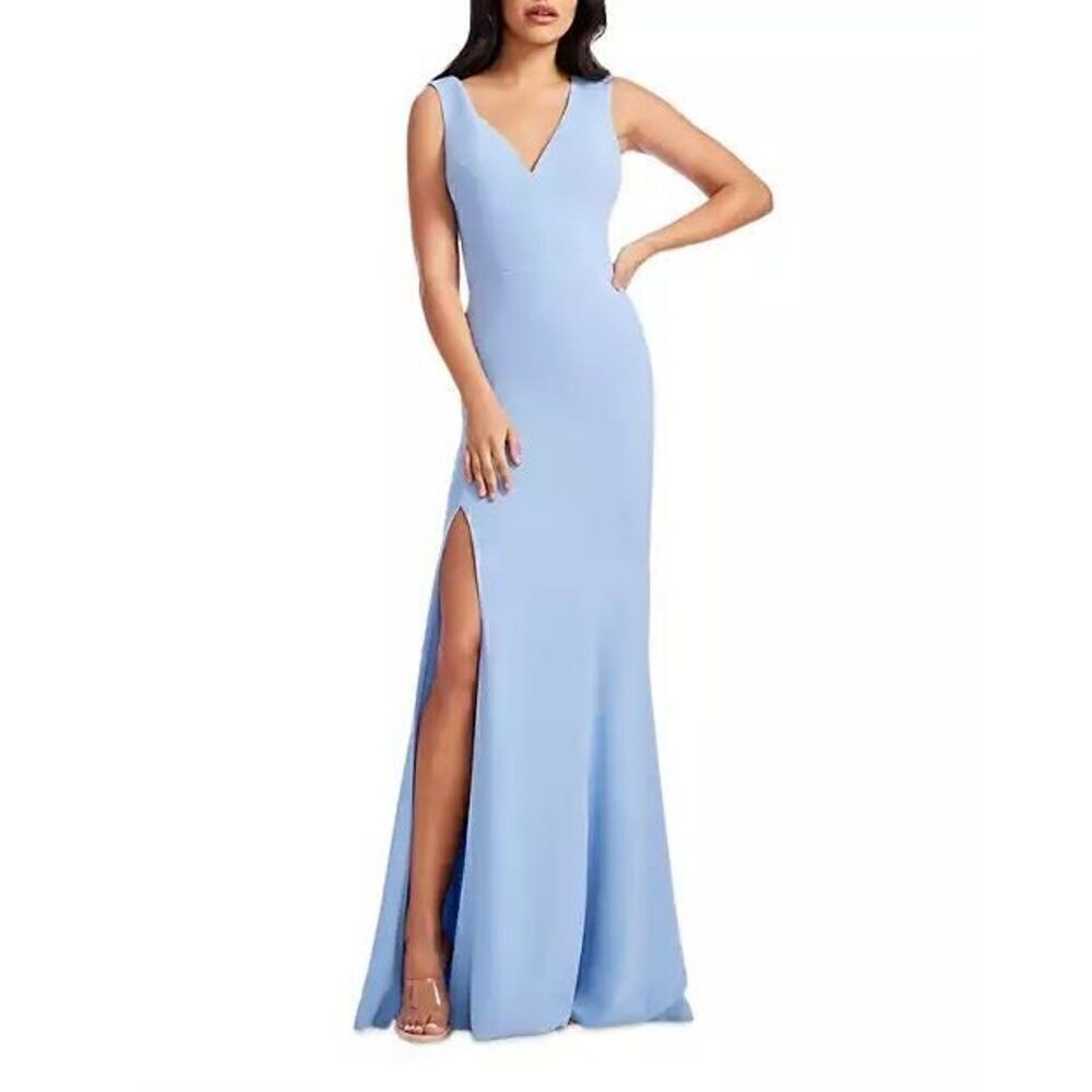 Dress the Population Women's Sandra Sky Sleeveless Mermaid Gown Size Large
